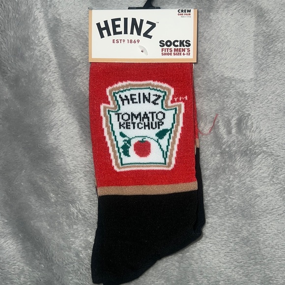 Lot De 3 Chaussettes Homme HEINZ - Motif Ketchup Et Haricots, Taille 36-45, Cadeau Drôle Et Original